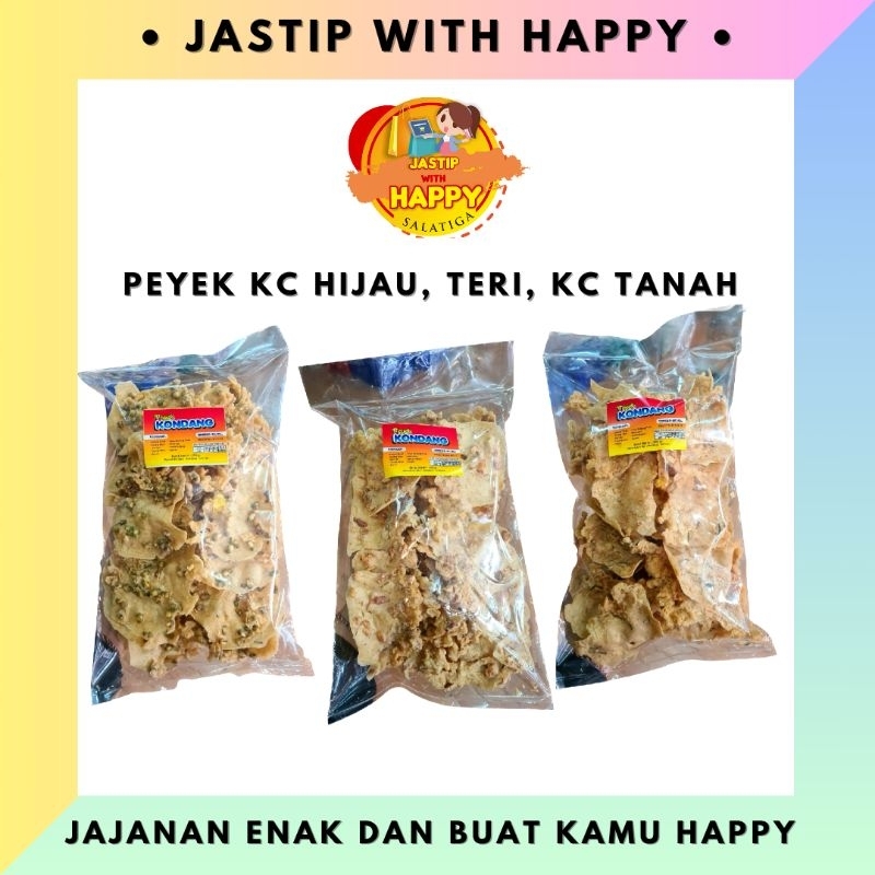 

Peyek Aneka Toping - Keripik Peyek Kacang Hijau / Kacang Tanah / Teri 250gram Khas Salatiga