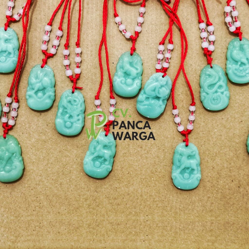 Kalung Liontin 12 Shio Giok