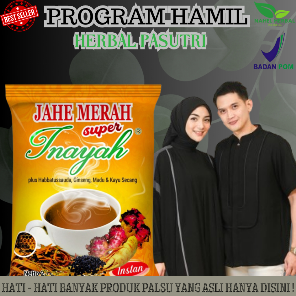 Obat Cepat Hamil Dalam 1 Bulan BPOM - Jahe Merah Inayah Sachet - Untuk Program Hamil Kembar Paling A