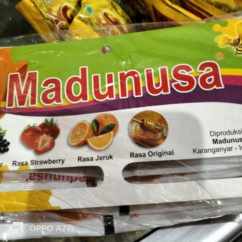 

madu nusa isi 20 sachet rasa original, jeruk dan stroberi