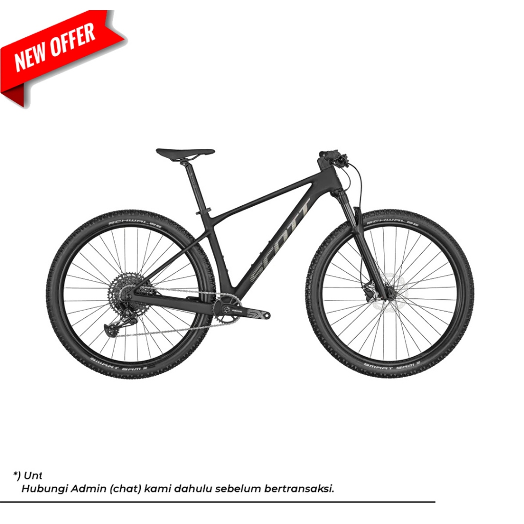 Sepeda MTB Gunung SCOTT Scale 940 Carbon Black Silver 2023