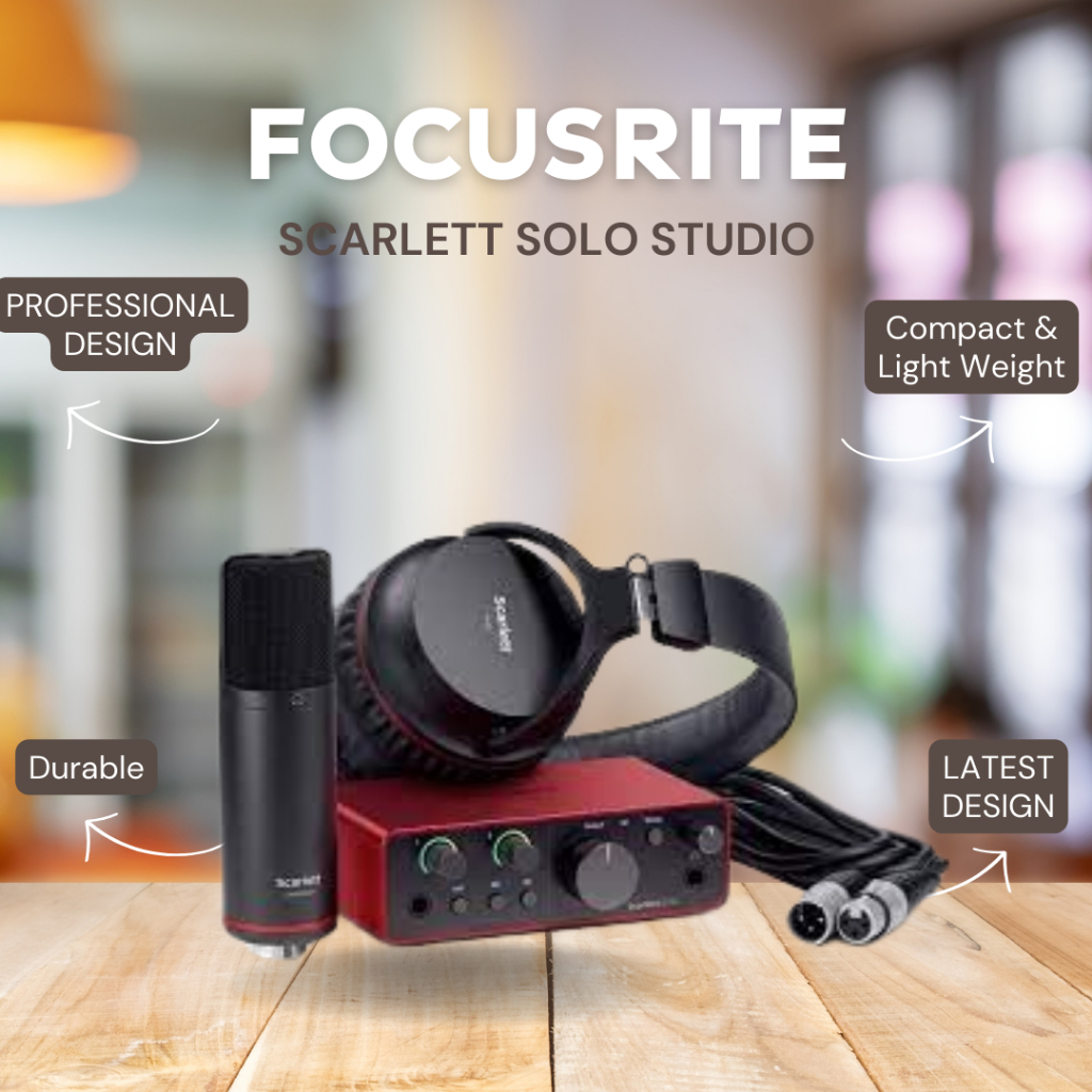 MIC CONDENSER FOCUSRITE SCARLETT SOLO STUDIO PRODUK RESMI FOCUSRITE
