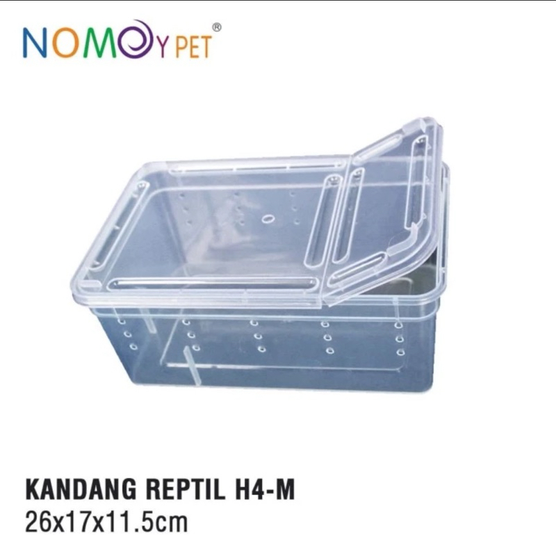 BOX NOMOY H4 KOTAK PLASTIK KANDANG REPTIL NOMOYPET MEDIUM REPTILE GECKO KATAK IKAN ULAR LIZARD