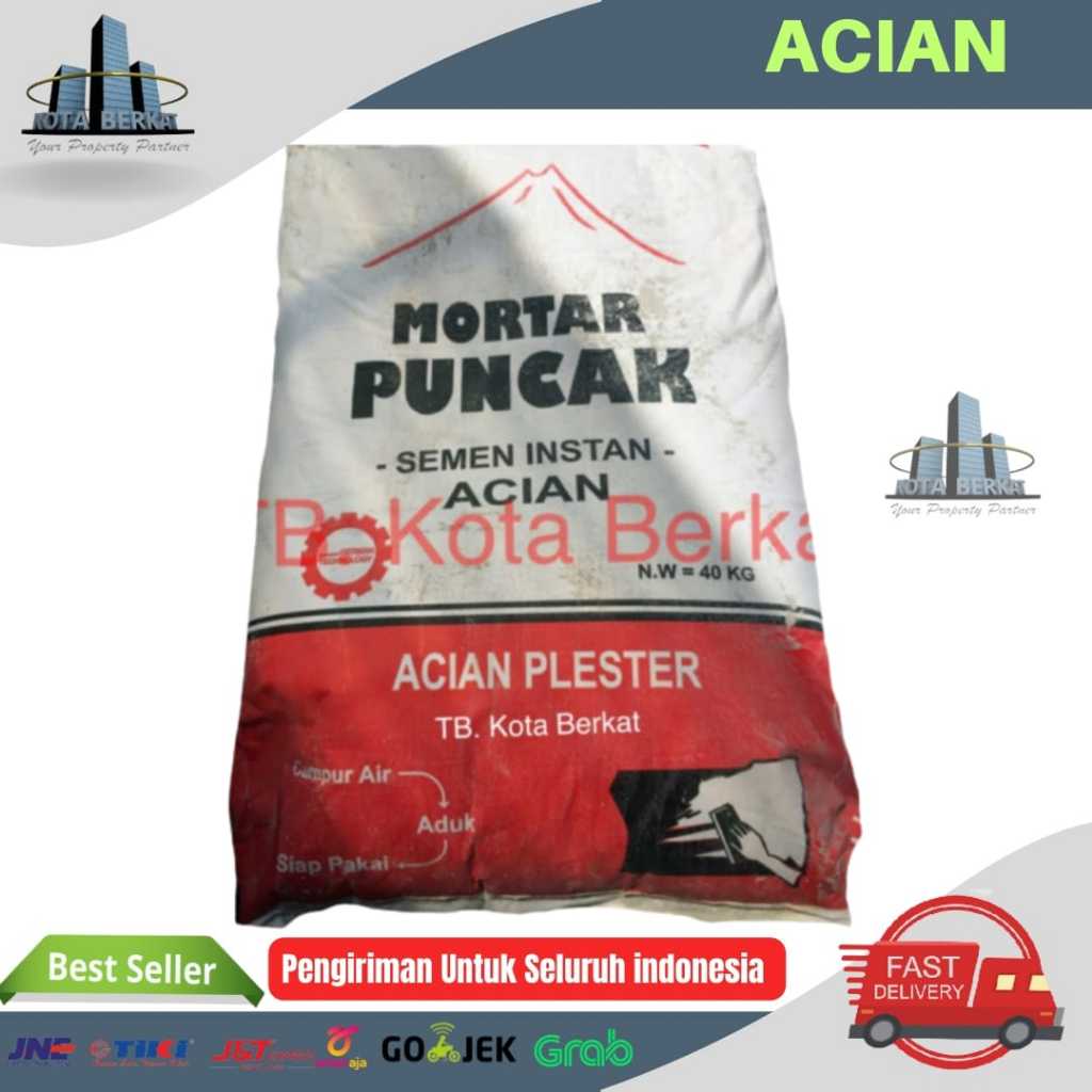 SEMEN ACIAN/ SEMEN MORTAR PUNCAK/ ACIAN PLESTER PUNCAK 40KG