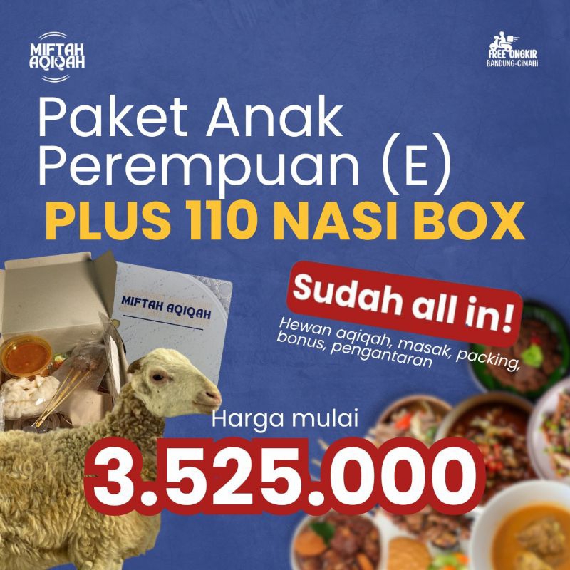 

Paket Aqiqah Anak Perempuan 110 Box (TIPE E)