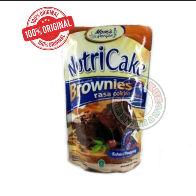 

Nutricake Brownis Rasa Cokelat (kukus/panggang) 230g / premiks untuk brownis