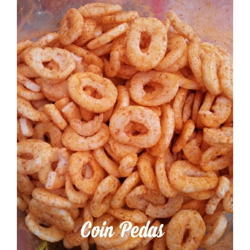 

Snack Koin Pedas kerupuk udang kain pedas