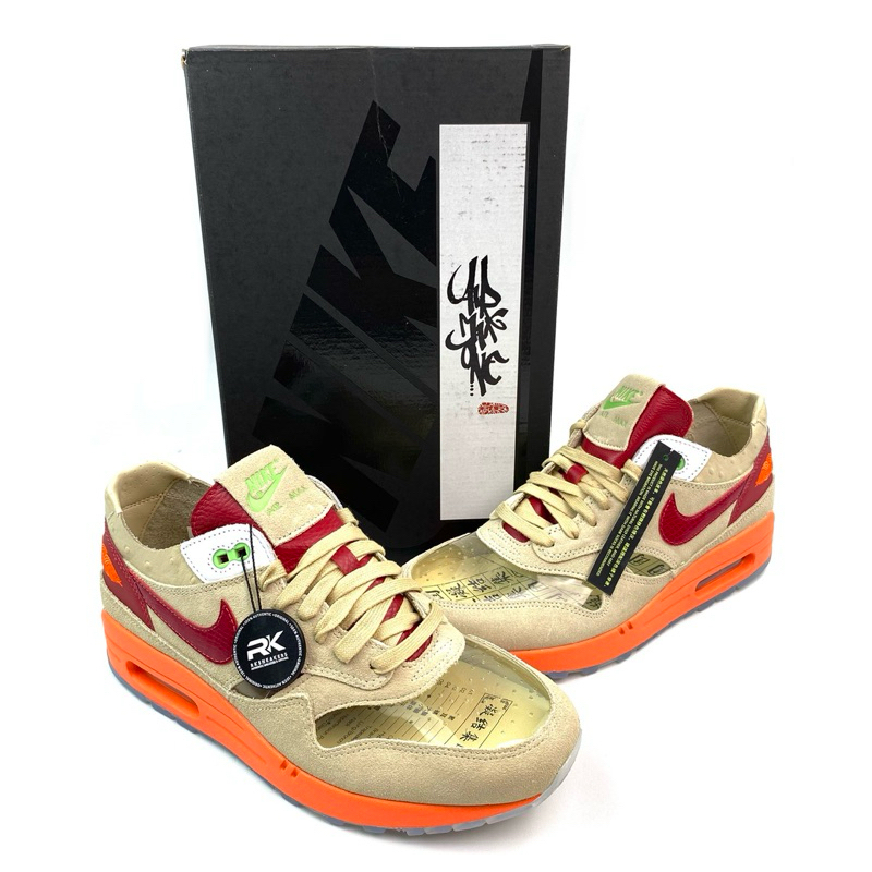 Airmax 1 X Clot Cha Orange "Kiss of Death" 100% Authentic