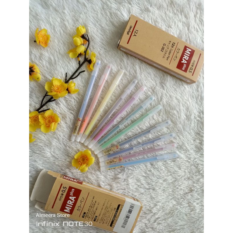 

Minimalist Japanese 0.5mm Small Fresh 12 Color Colored Plastic Handbook Neutral Water pen