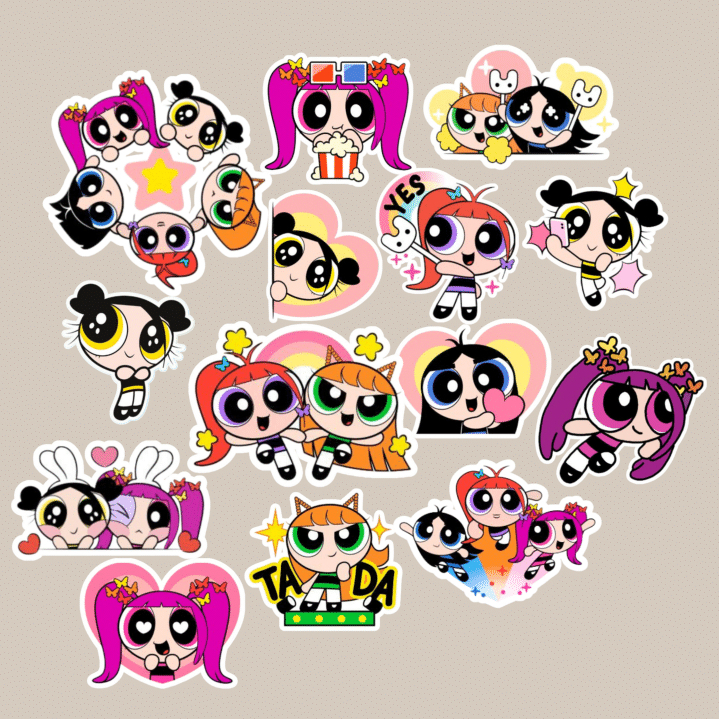 

STICKER PACK POWERPUFF NEWJEANS | STICKER KPOP NWJNS | STICKER LAPTOP KOPER BUKU