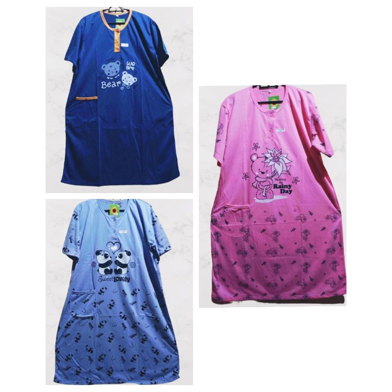 DASTER KAIN KAOS DUA KANCING DEPAN COCOK UNTUK BUMIL