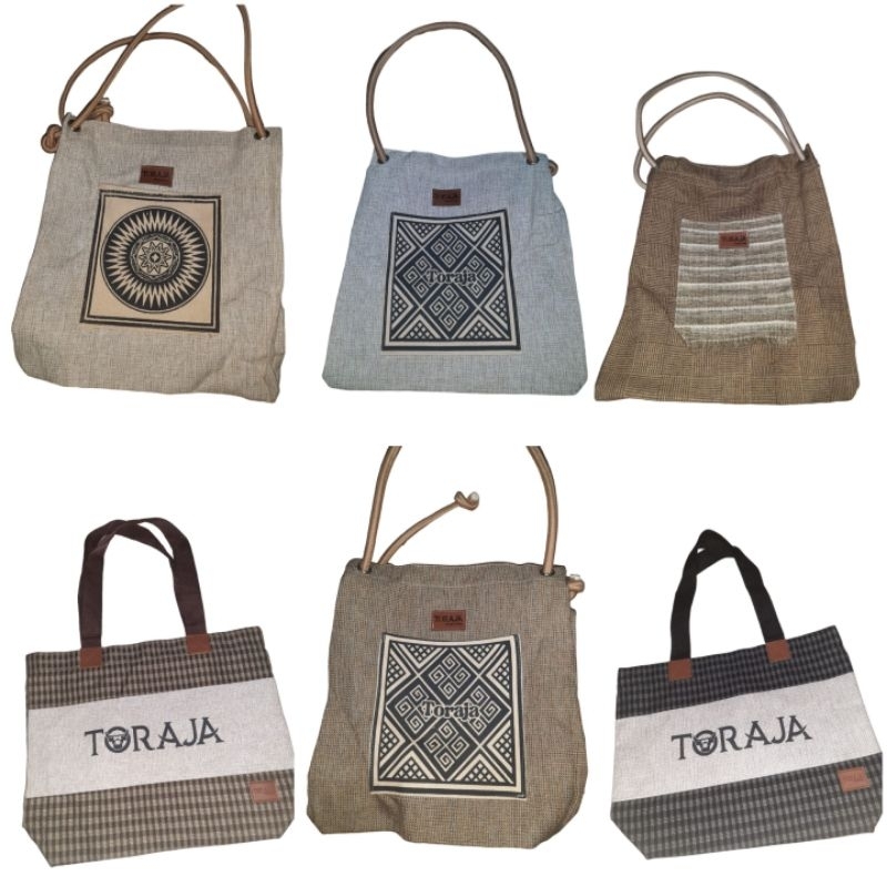 Tote bag asli toraja - Tote bag wanita terbaru - Tas kerja - Tas kuliah - Tas sekolah - Tas bahu - T
