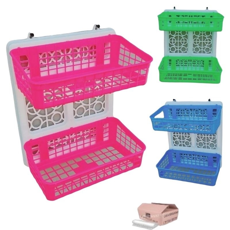 Rak Shampo 2 Susun Joyce - Rak Susun Serbaguna - Rak Shampo 2 Susun - Rak Gantung Plastik Serbaguna