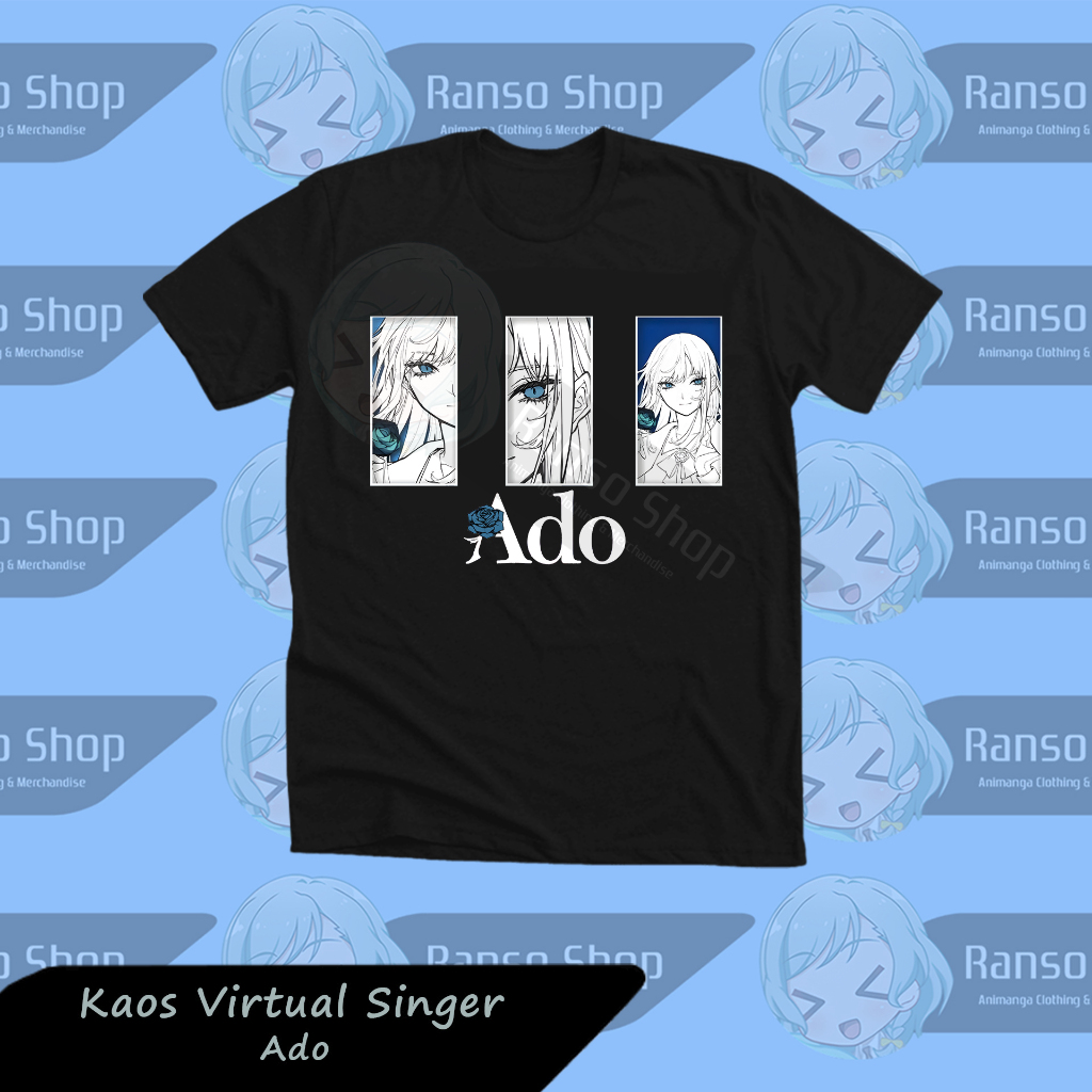 Ranso Kaos Ado Virtual Singer T-Shirt Ado Vtuber Baju Waifu Distro Anime Manga Jepang Sablon Premium