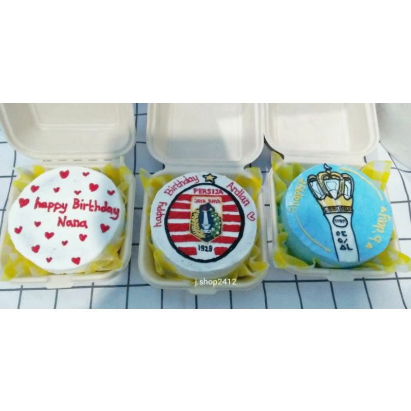 

COD D12cm Bento cake bagasse box jakarta Custom birthday cake Korean cake Baca Deskripsi