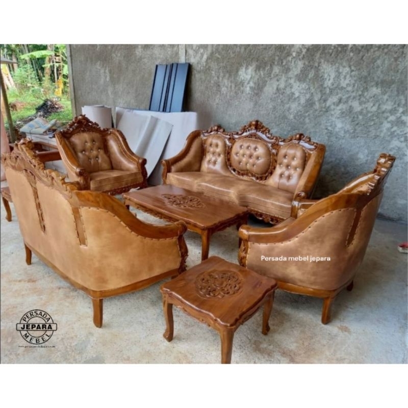 Sofa tamu ganesha / Kursi tamu ganesha / Sofa tamu ukir jati jepara / Kursi tamu ukir jati jepara / 