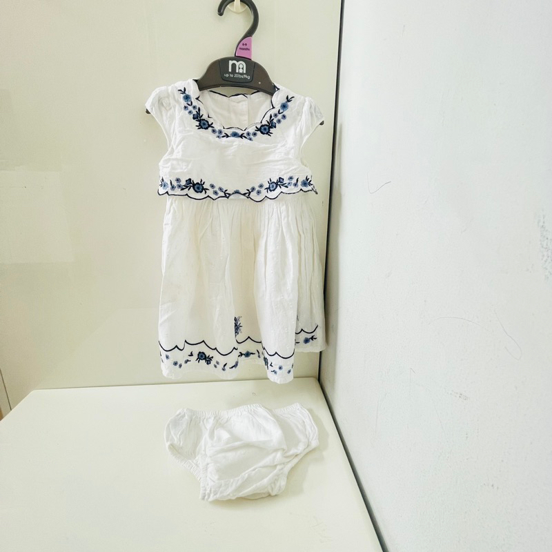 (Preloved) Mothercare White Dress plus Pants