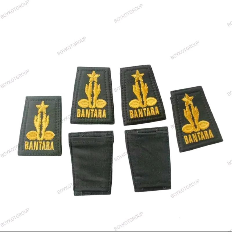 Evolet Bantara Bordir Kain Drill Sepasang Bantara Slop bordir kain drill