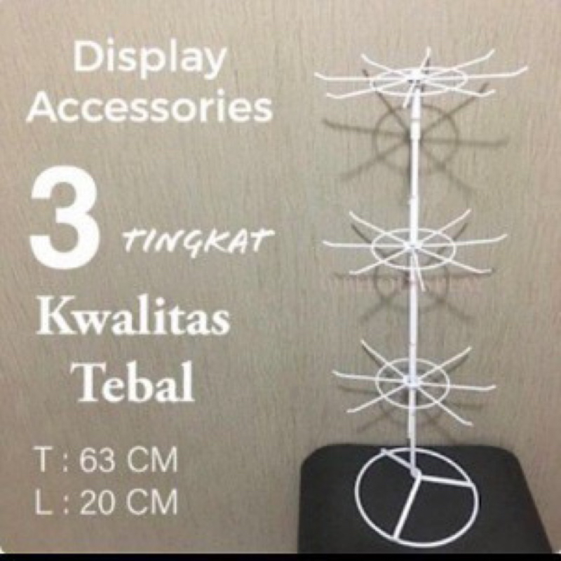 Rak Display putar Matahari 2susun/ 3 susun gantungan aksesoris display