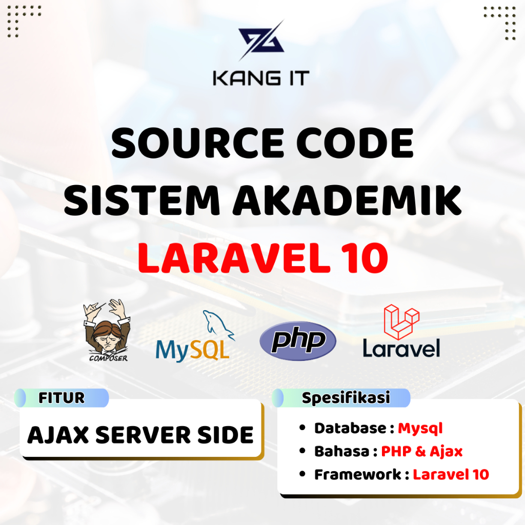 Source Code Sistem Informasi Akademik Sekolah Aplikasi Laravel 10 Ajax Server Side PHP MySQL Berbasi