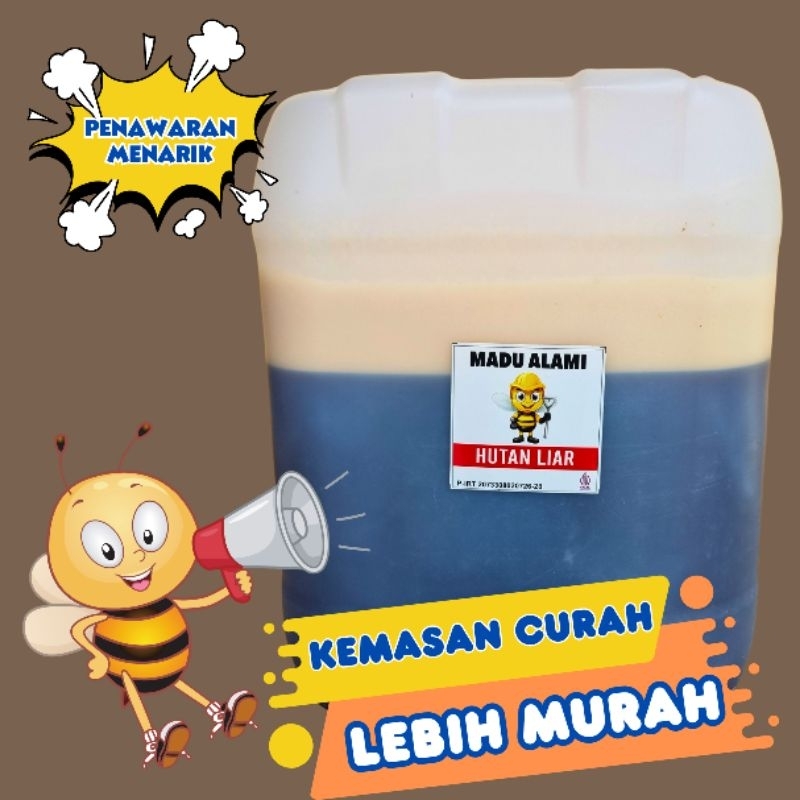 

[PROMO TERBATAS] Madu Hutan Liar Apis Dorsata Murni Tanpa Campuran Apapun Kemasan Curah 10 Kg