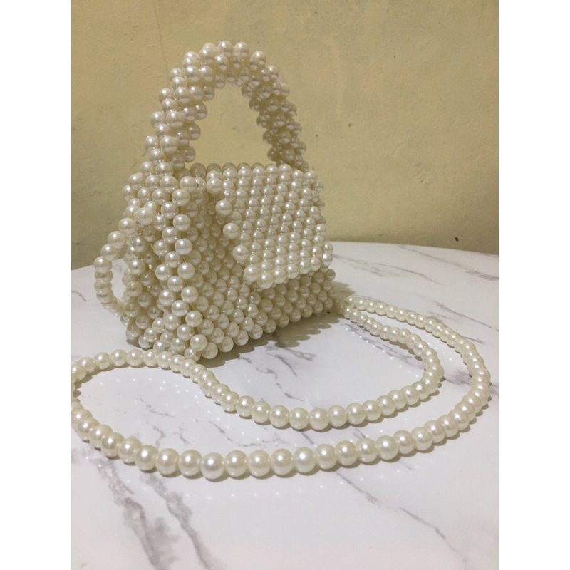 pearl bag/tas mutiara/tas manik manik/tas estetik/tas lucu
