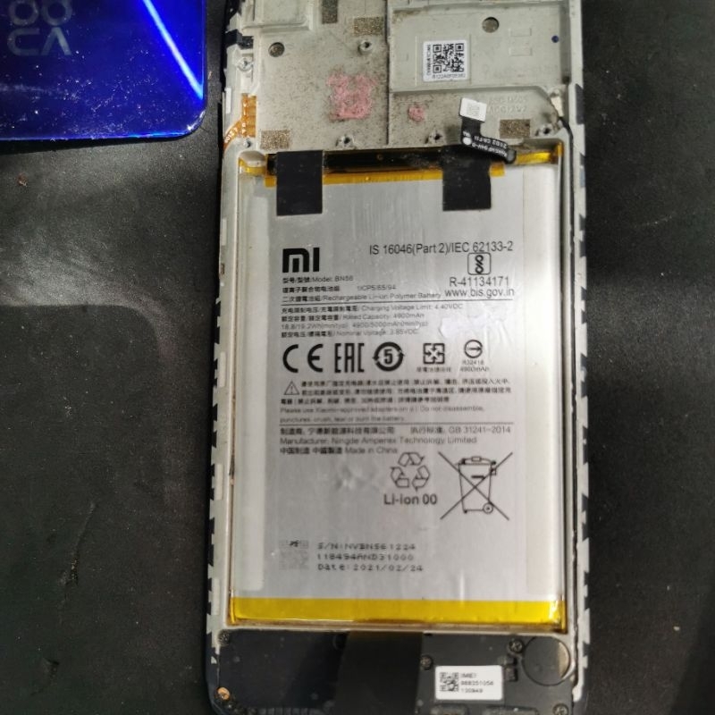 baterai redmi 9a BN56 ori copotan