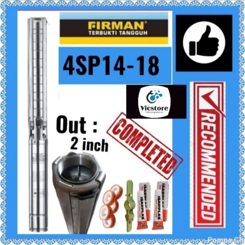 Pompa satelit 4" Firman 4sp14-18 7.5hp 380v submersible hcl sibel