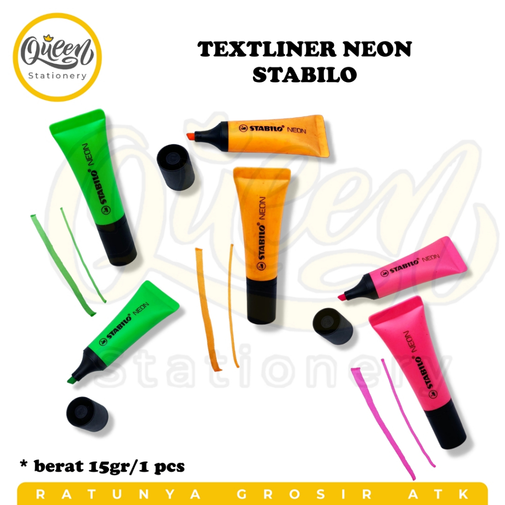 

1 PCS TEXTLINER NEON STABILO/TEXTLINER WARNA NEON / TEXTLINER MULTIFUNGSI/HIGHLIGHTER/STABILO