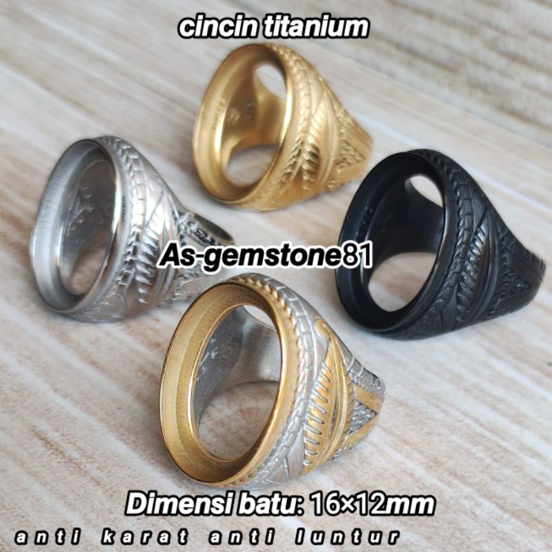 Cincin emban ring[titanium]T12 16*12