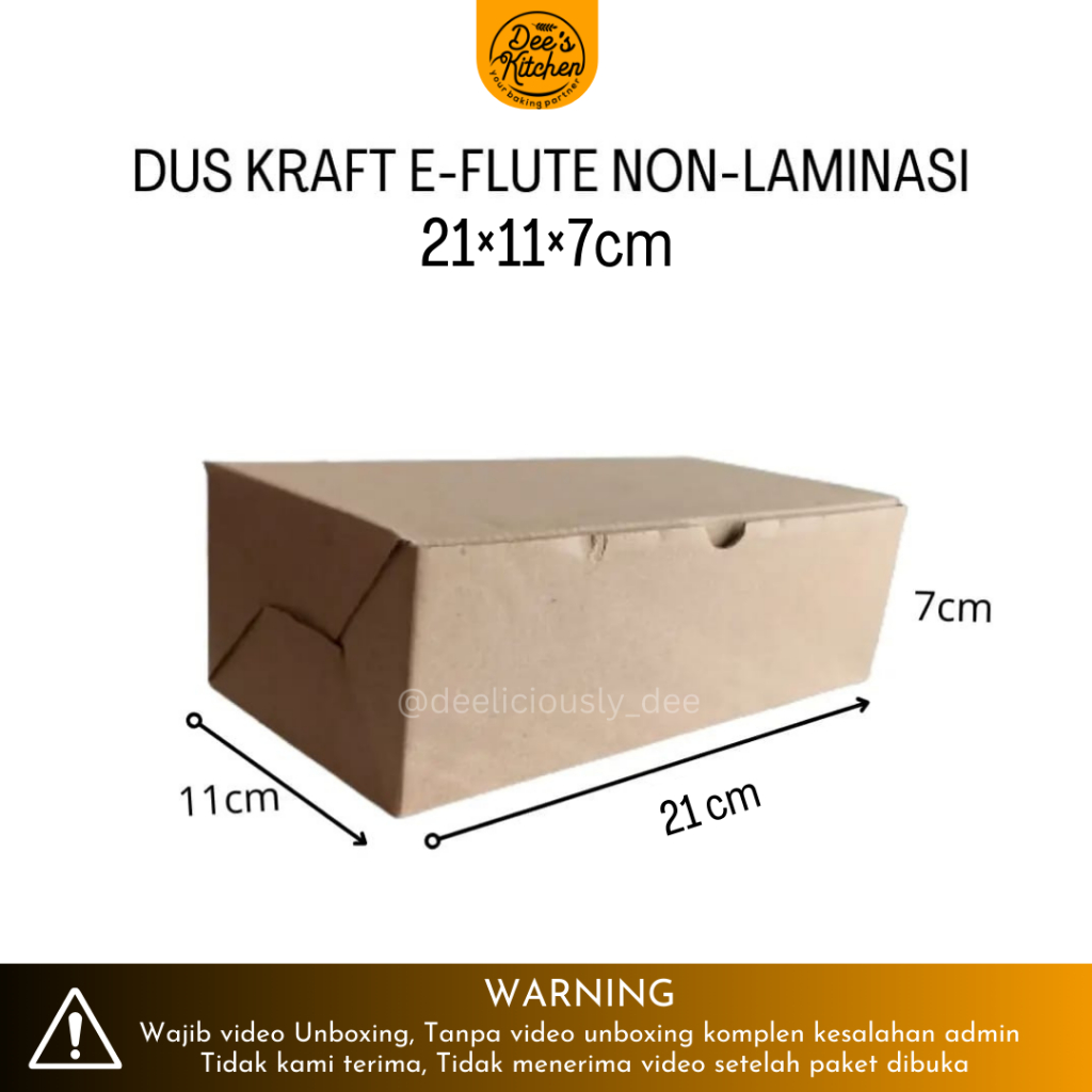

[Satuan] Dus kraft Box Kue Tebal 21x11x7cm