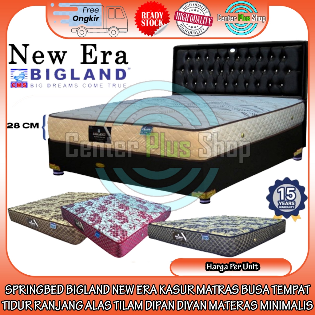 [Kargo] BIGLAND SPRINGBED NEW ERA PILLOWTOP MATRAS MATERAS SPRING BED PILLOW TOP SINGLE PILOW KASUR 