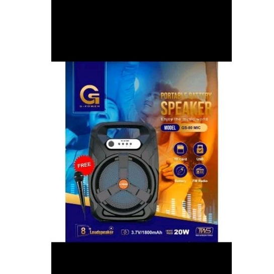 SPEAKER G-POWER GS80 MIC/KARAOKE