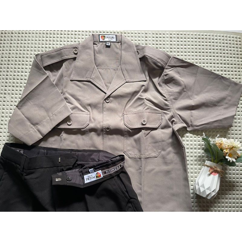 1 Stel Baju PDH jatah Polri Original / baju satpam / seragam security