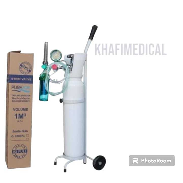 tabung Oksigen 1m3 Lengkap / Tabung Medis / Tabung set oksigen 3in1