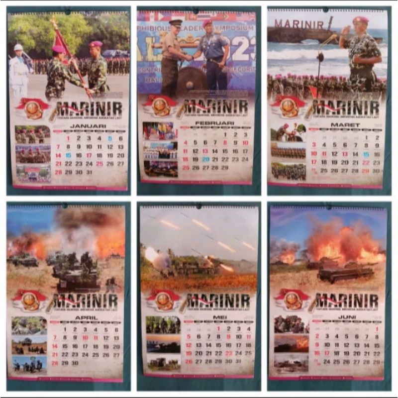 

Kalender / Tanggalan Dinding Kalender Korps Marinir Tahun 2024