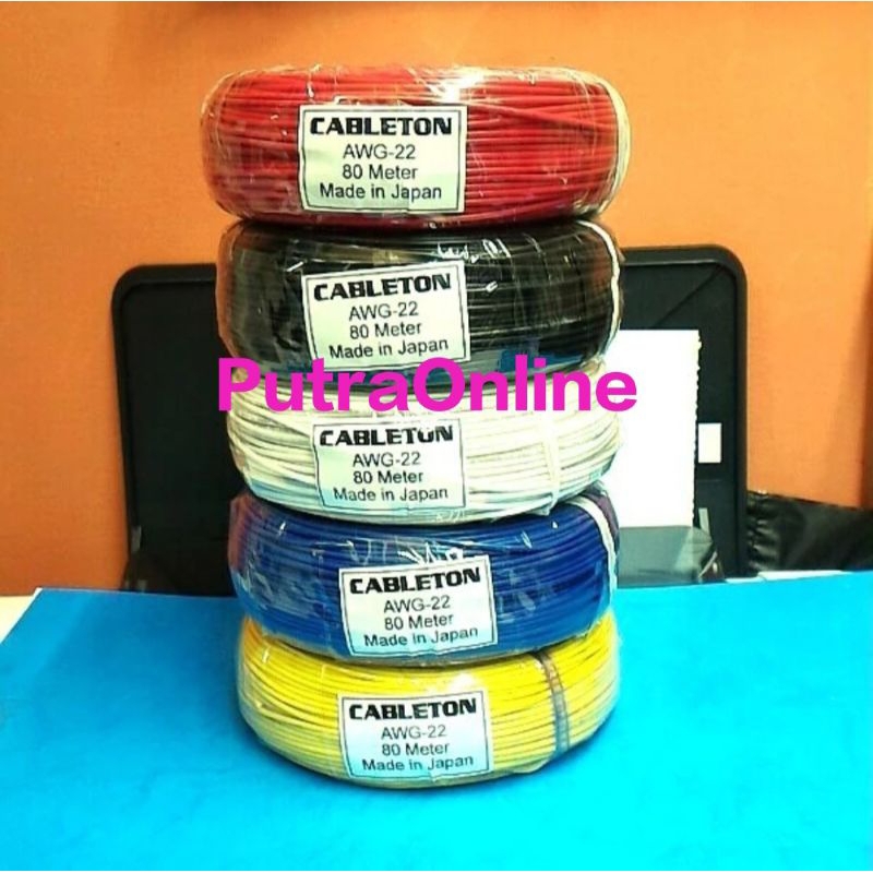 Kabel Awg22 80meter Kabel Serabut Tembaga Putih Kabel Awg 22