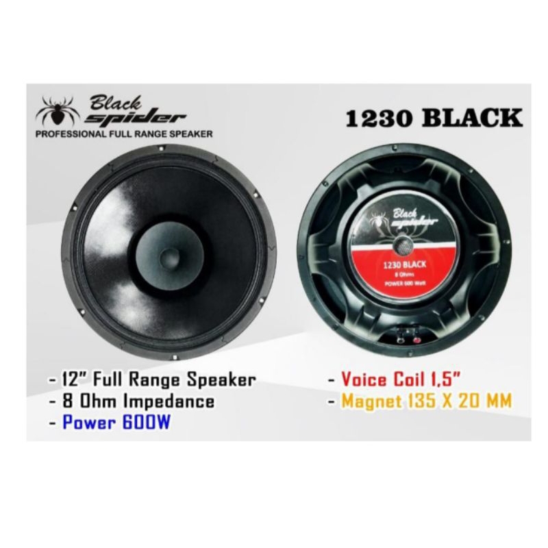 speaker black spider 1230