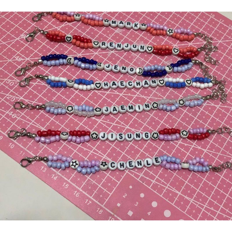 Bisa Custom Gelang NCT/Gelang Manik/ NCT Bracelet/Gelang Manik Nama/ Gelang Nama