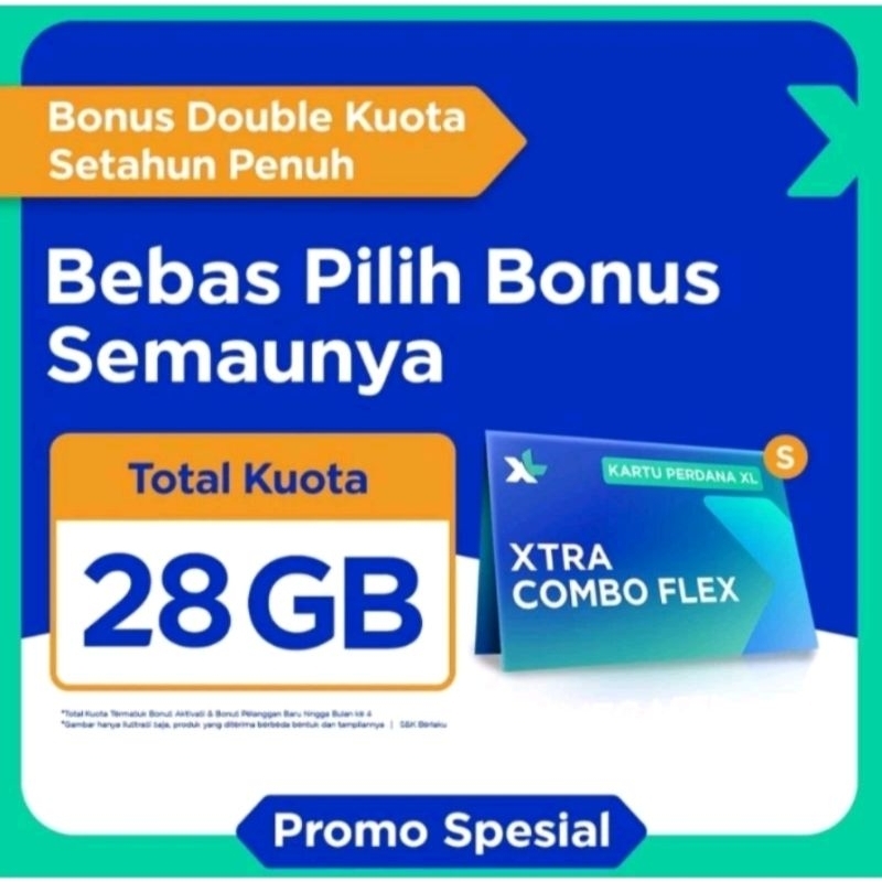 KARTU PERDANA XL EXTRA COMBO FLEX 4GB UNLIMITED