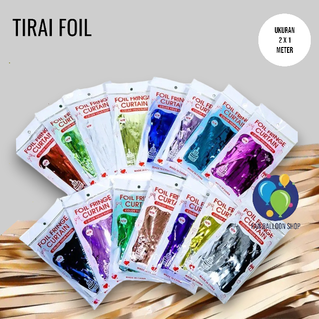 Tirai Foil Ulang Tahun / Rumbai Dekorasi