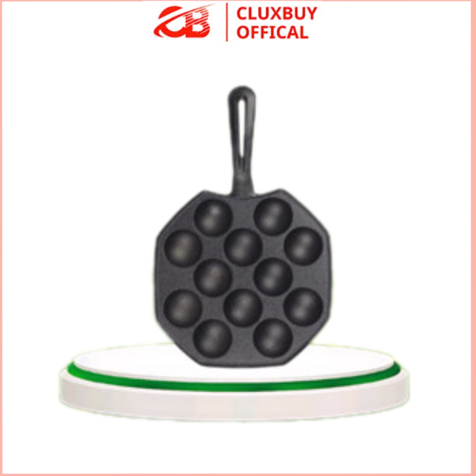 up Cetakan Takoyaki Pan Cast Iron Takoyaki pan 12 lubang Wajan Takoyaki anti lengket yang nyaman c P