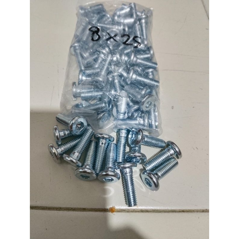 baut piringan cakram nekel yamaha 8x25 baut cakram depan nekel mio jupiter vega fizr vixion rx king 