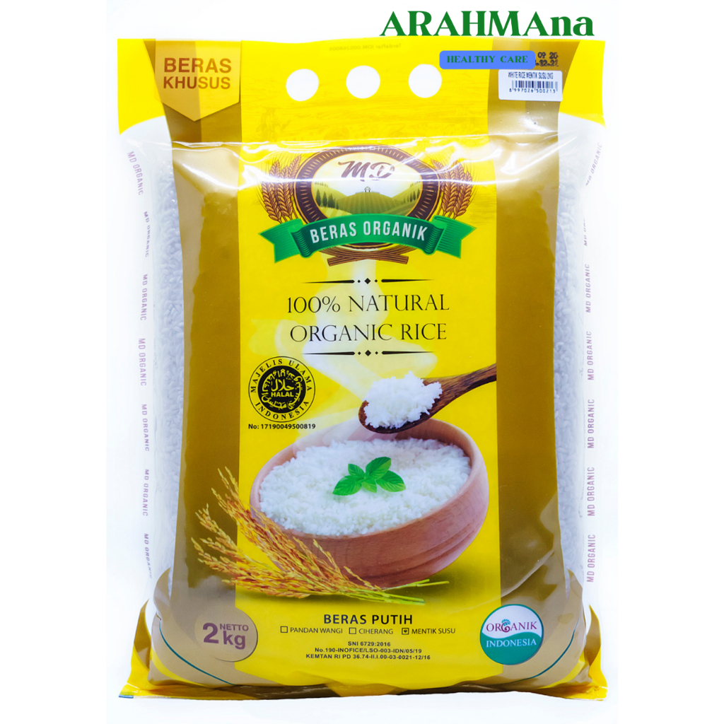

MD Organik Beras Putih Mentik Susu / MD Organic White Rice 2Kg