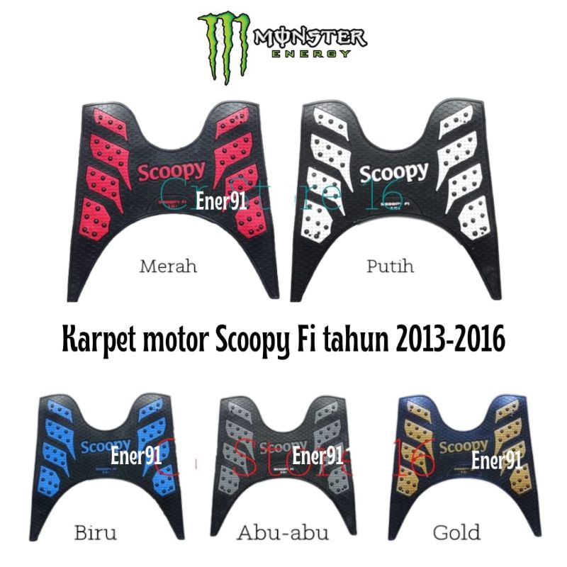 Tahan Lama Karpet Motor Honda Scoopy Fi Esp Tahun 2014-2019