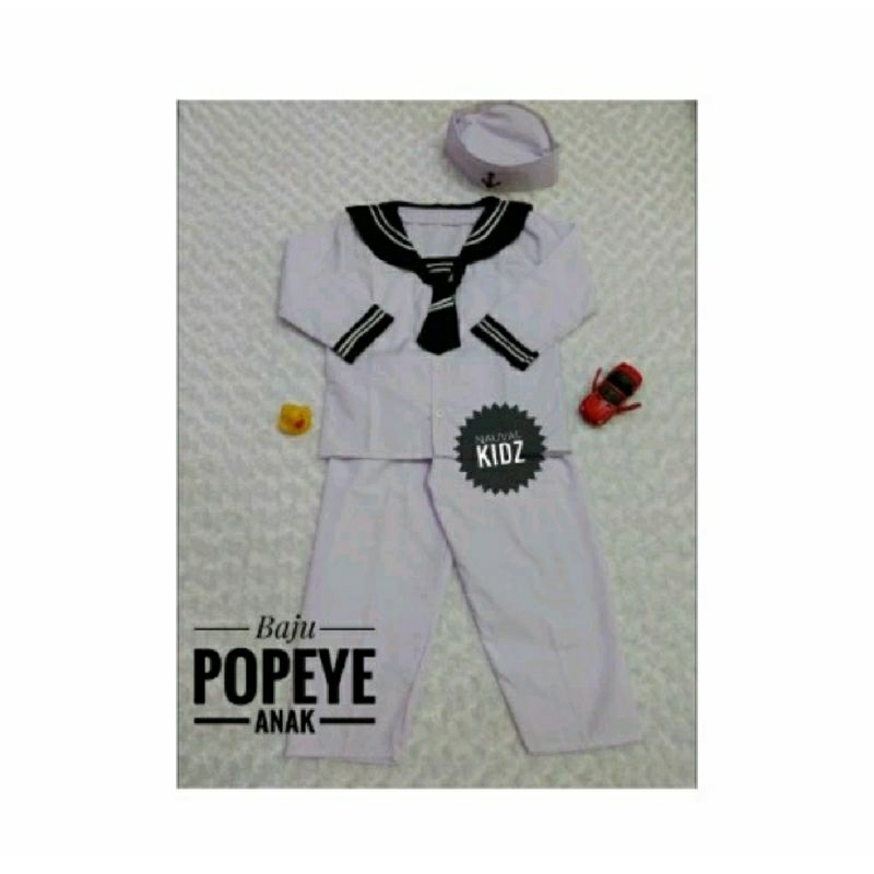KOSTUM POPEYE/SAILOR/TNI/AL (preloved)