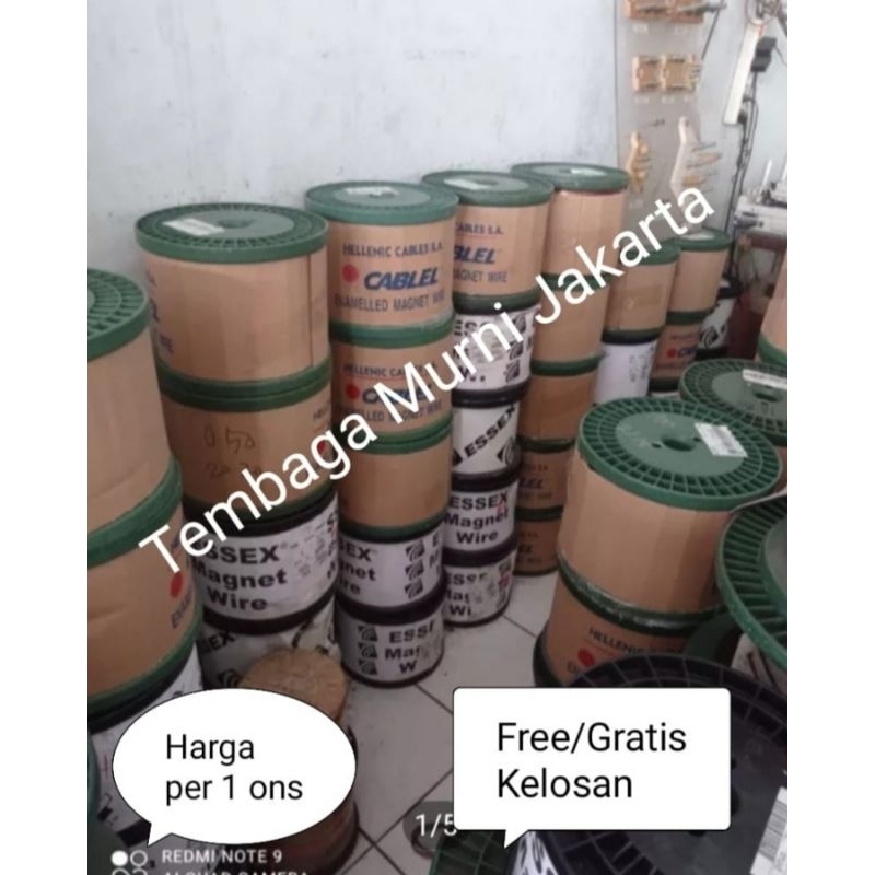 Kawat Tembaga Email 0,10 mm ( Harga per 1 ons )