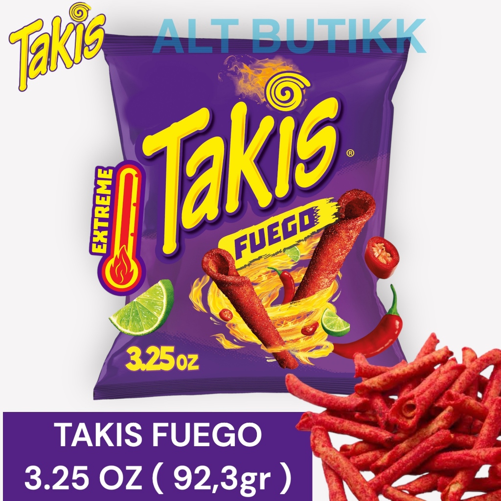 

TAKIS FUEGO ROLLED TORTILA CHIPS | HOT CHILI PEPPER & LIME FLAVORED