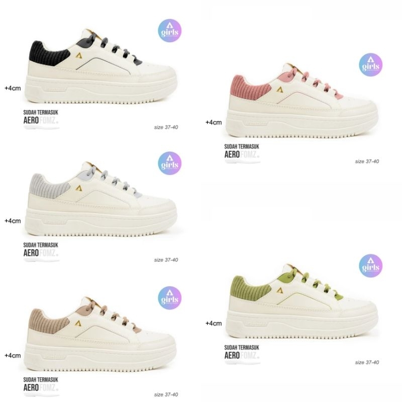 Aerostreet 37 - 40 Olivia Series- Sepatu Sneakers Kasual Wanita