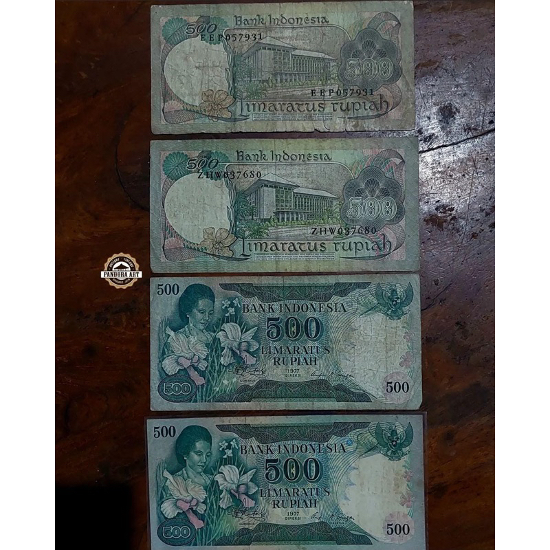 Uang kertas lawas 500 RUPIAH IBU KONDE th 1977